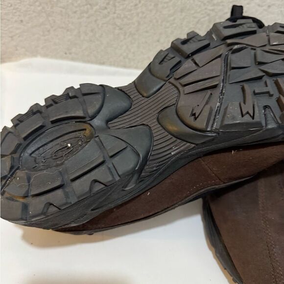 SKECHERS Men 13 Shoes Brown Suede Leather Slip On Sport Moc Lightweight Hike - Picture 9 of 12